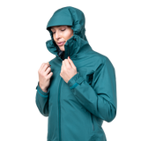 Mountain Equipment Odyssey Women's Jacket Outdoor Action Deep Teal- Adjustable Hood