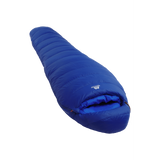 Mountain Equipment Olympus 650 Sleeping Bag Outdoor Action Admiral Blue-Slanted Full Length