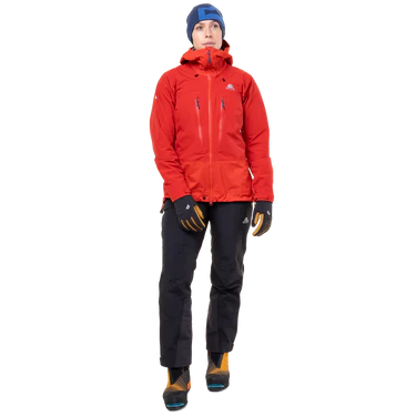 Mountain Equipment Orion Women's Jacket Outdoor Action Chili/Crimson- Front Fit on Model