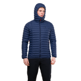 Mountain Equipment Particle Hooded Men's Jacket Outdoor Action Cosmos- Front Fit