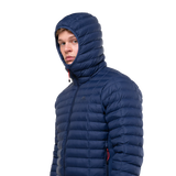 Mountain Equipment Particle Hooded Men's Jacket Outdoor Action Cosmos- Hood Up