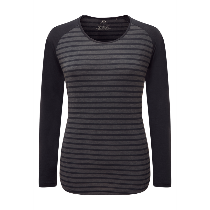 Mountain Equipment Redline LS Women's Tee Outdoor Action Cosmos Stripe/Cosmos- Front