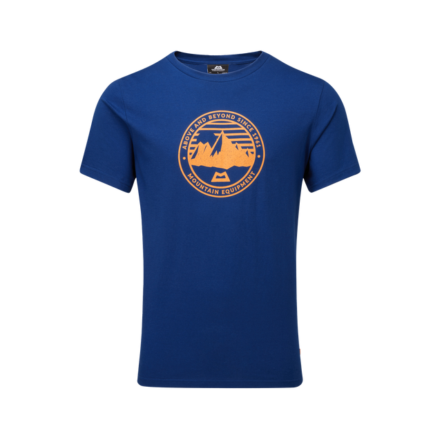 Mountain Equipment Roundel Men's Tee Outdoor Action Admiral Blue- Front