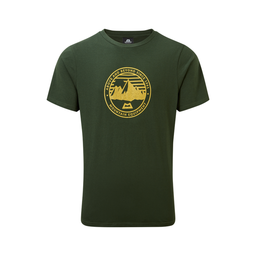 Mountain Equipment Roundel Men's Tee Outdoor Action Conifer- Front