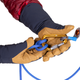 Mountain Equipment Serac Gauntlet Outdoor Action Black/Tan- Carabiner carry loops