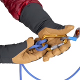 Mountain Equipment Serac Gauntlet Outdoor Action Black/Tan- Karabiner carry loops