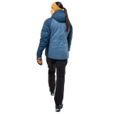 Mountain Equipment Shelterstone Women's Jacket Outdoor Action Stellar/Majolica- Back fit on Model