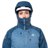 Mountain Equipment Shelterstone Women's Jacket Outdoor Action Stellar/Majolica- Helmet Compatible Hood