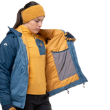Mountain Equipment Shelterstone Women's Jacket Outdoor Action Stellar/Majolica- Inner Pocket