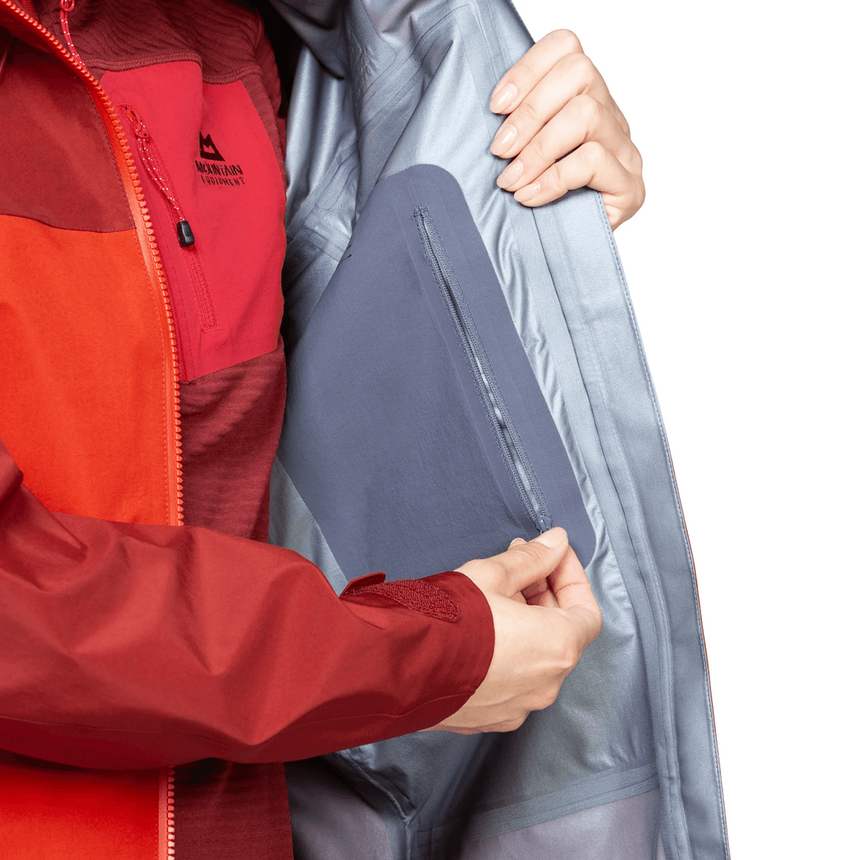 Mountain Equipment Shigri Women's Jacket Outdoor Action Chili Red/Merlot- Inner security pocket