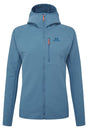 Mountain Equipment Shroud Hooded Women's Jacket Outdoor Action Stellar Blue- front