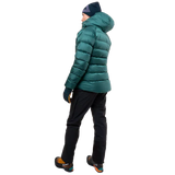Mountain Equipment Sigma Women's Jacket Outdoor Action Deep Teal- Side Fit on Model