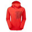 Mountain Equipment Squall Hooded Women's Jacket Outdoor Action Chili Red/Merlot- Front
