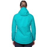 Mountain Equipment Squall Hooded Women's Jacket Outdoor Action Topaz/Majolica- Back Fit on Model