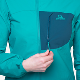 Mountain Equipment Squall Hooded Women's Jacket Topaz/Majolica- Chest Pocket