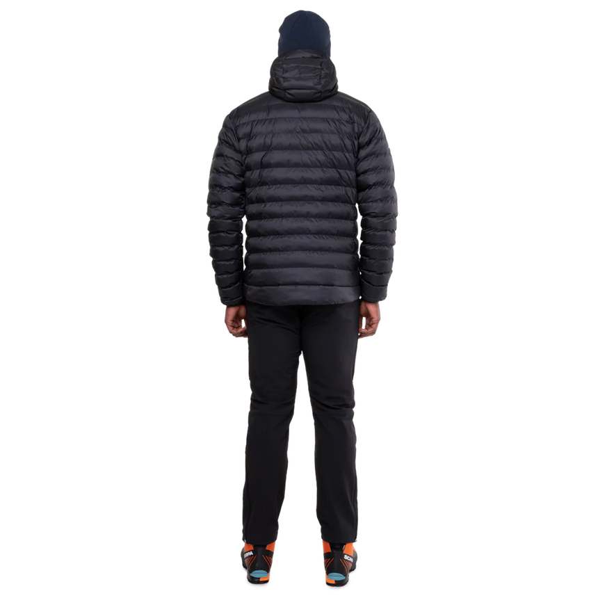 Mountain Equipment Superflux Men's Jacket Outdoor Action Obsidian- Back Fit on Model