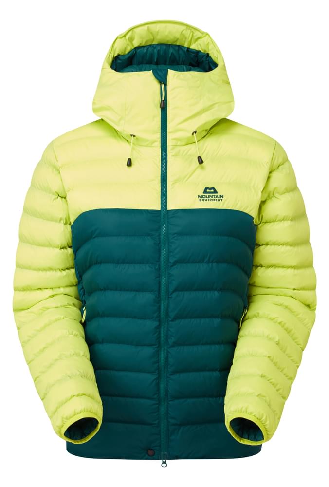 Mountain Equipment Superflux Women's Jacket Outdoor Action D Teal/Fresh Green- Front