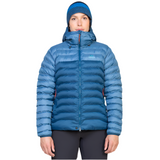 Mountain Equipment Superflux Women's Jacket Outdoor Action Majolica/Stellar- Front Fit 