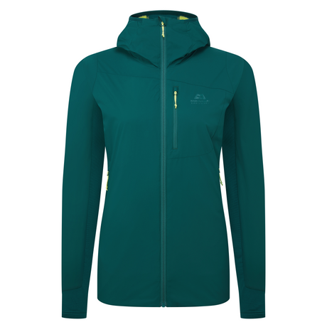 Mountain Equipment Switch Pro Hooded Women's Jacket Outdoor Action Deep Teal- Front