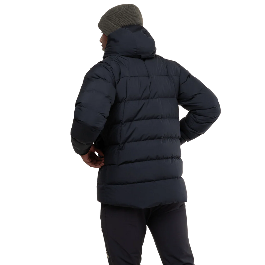 Mountain Equipment Tromso Men's Jacket Outdoor Action Black- Back Fit on Model