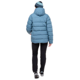 Mountain Equipment Tromso Women's Jacket Outdoor Action Stellar Blue- Back Fit on Model