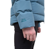 Mountain Equipment Tromso Women's Jacket Outdoor Action Stellar Blue- Cuffs with Internal Halo Baffle