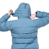 Mountain Equipment Tromso Women's Jacket Outdoor Action Stellar Blue- Zip-off Mountain Insulated Hood