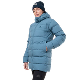 Mountain Equipment Tromso Women's Parka Outdoor Action Stellar Blue-  Hand Warmer Pocket
