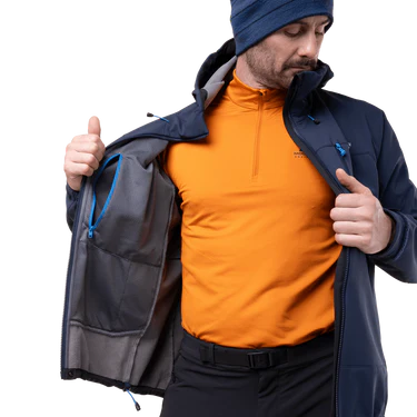 Mountain Equipment Vulcan Men's Jacket Outdoor Action Cosmos- YKK® Moulded Centre Front Zip