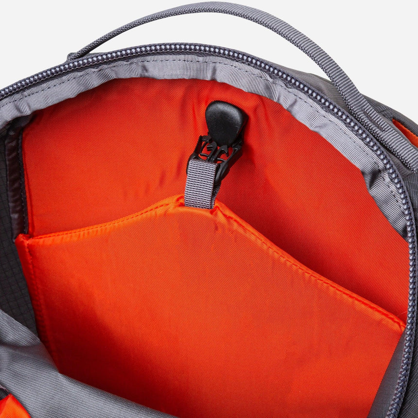 Mountain Equipment Wallpack 16 Backpack Outdoor Action Anvil/Cardinal Orange- Backpanel