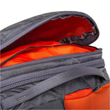 Mountain Equipment Wallpack 16 Backpack Outdoor Action Anvil/Cardinal Orange- zip pocket