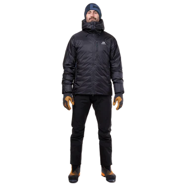 Mountain Equipment Xeros Men's Jacket Outdoor Action Obsidian - Front Fit on Model
