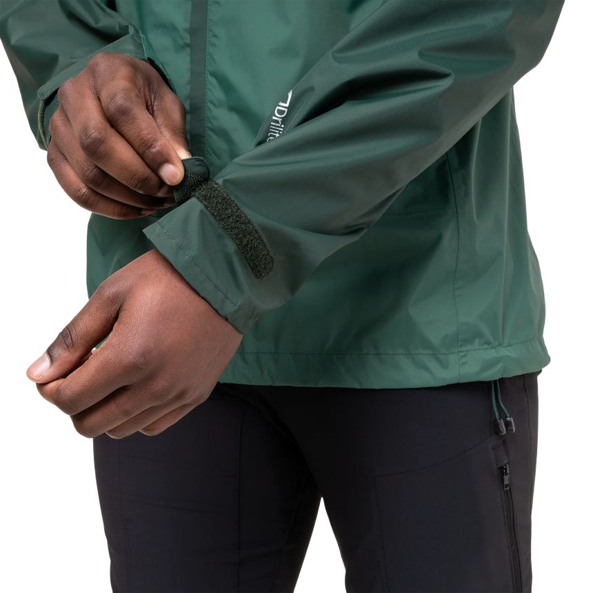 Mountain Equipment Zeno Men's Jacket Outdoor Action Fern/Pine- Velcro adjustable cuff