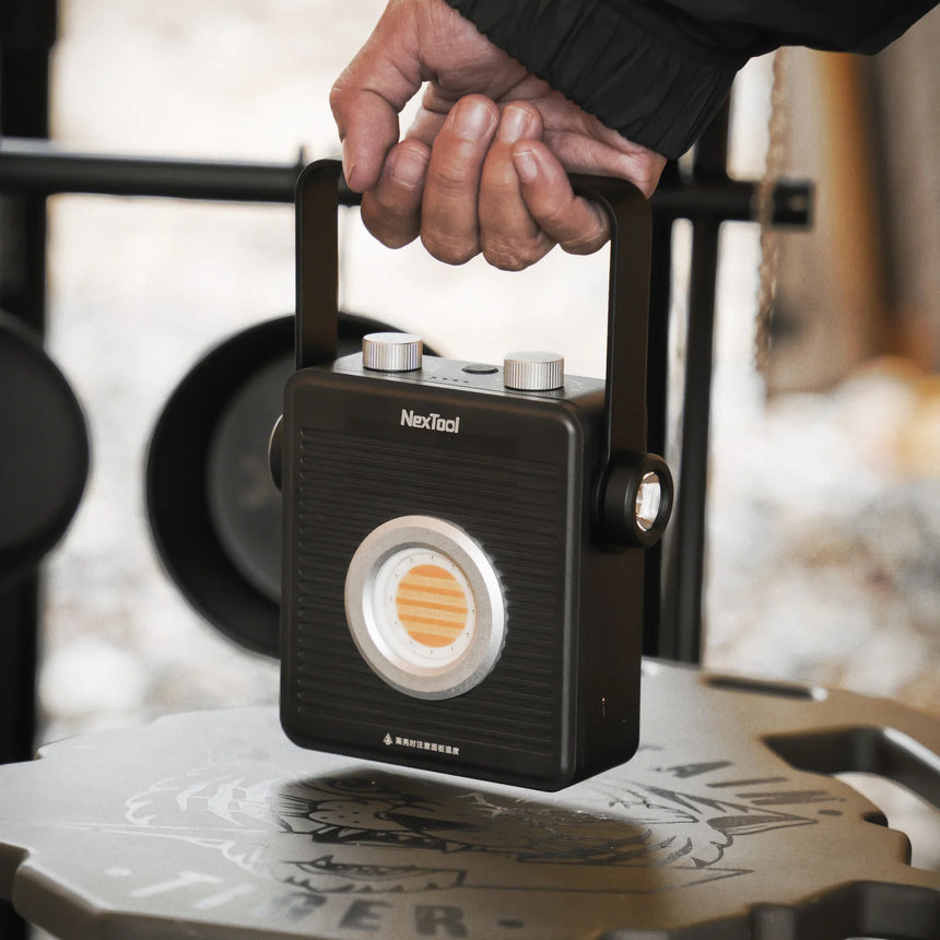 NexTool Outdoor Floodlight in Use - Perfect for Camping, Cooking, and Night-time Activities