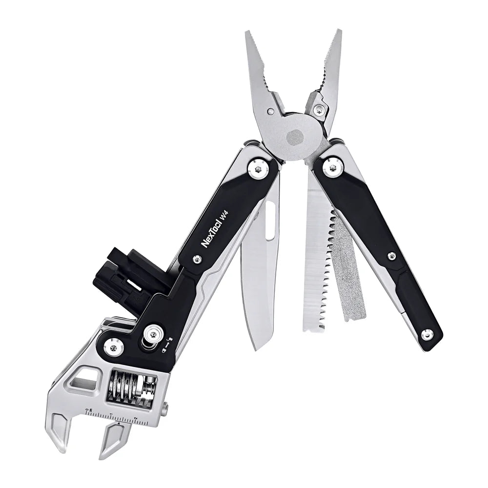 Nextool Adjustable Wrench W4 - Adjustable Ratcheting Wrench with Push-Button Mode Switch