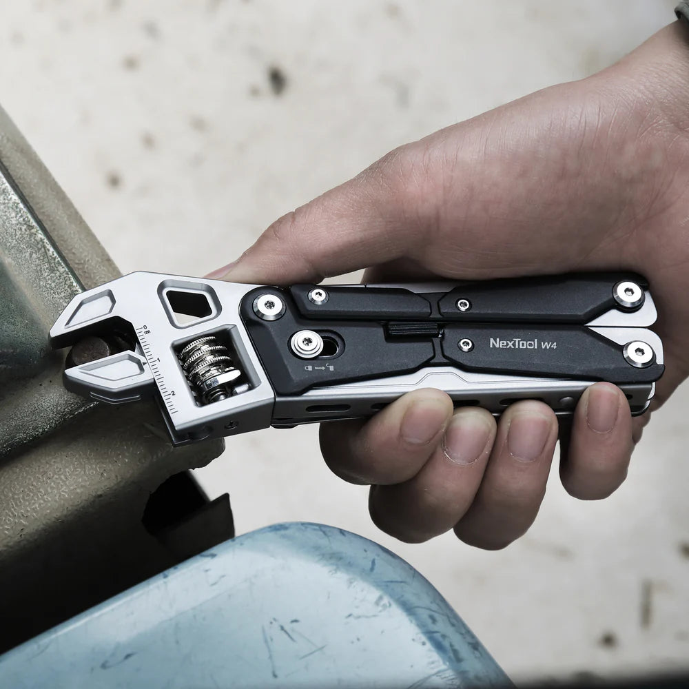Nextool Adjustable Wrench W4 Push-Button Switch - Toggle Between Standard and Ratcheting Modes