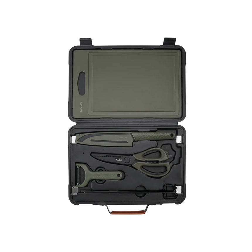 Nextool All-In-One BBQ Kit - Complete 6-Tool Set in Portable A4-Sized Case, 1148g