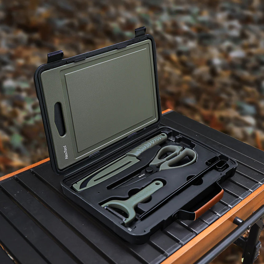 Nextool BBQ Kit Portable Case - A4-Sized 300 × 135 × 60mm with Organised Compartments