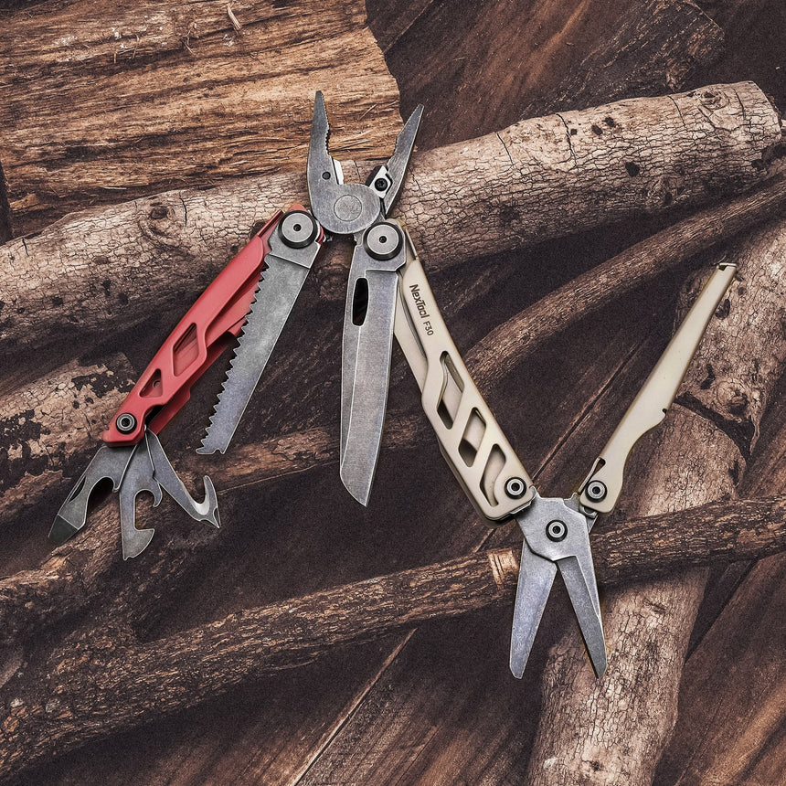 Nextool Flagship Pro Close-Up Detail - Premium 5Cr15Mov and 30Cr13 Stainless Steel Construction