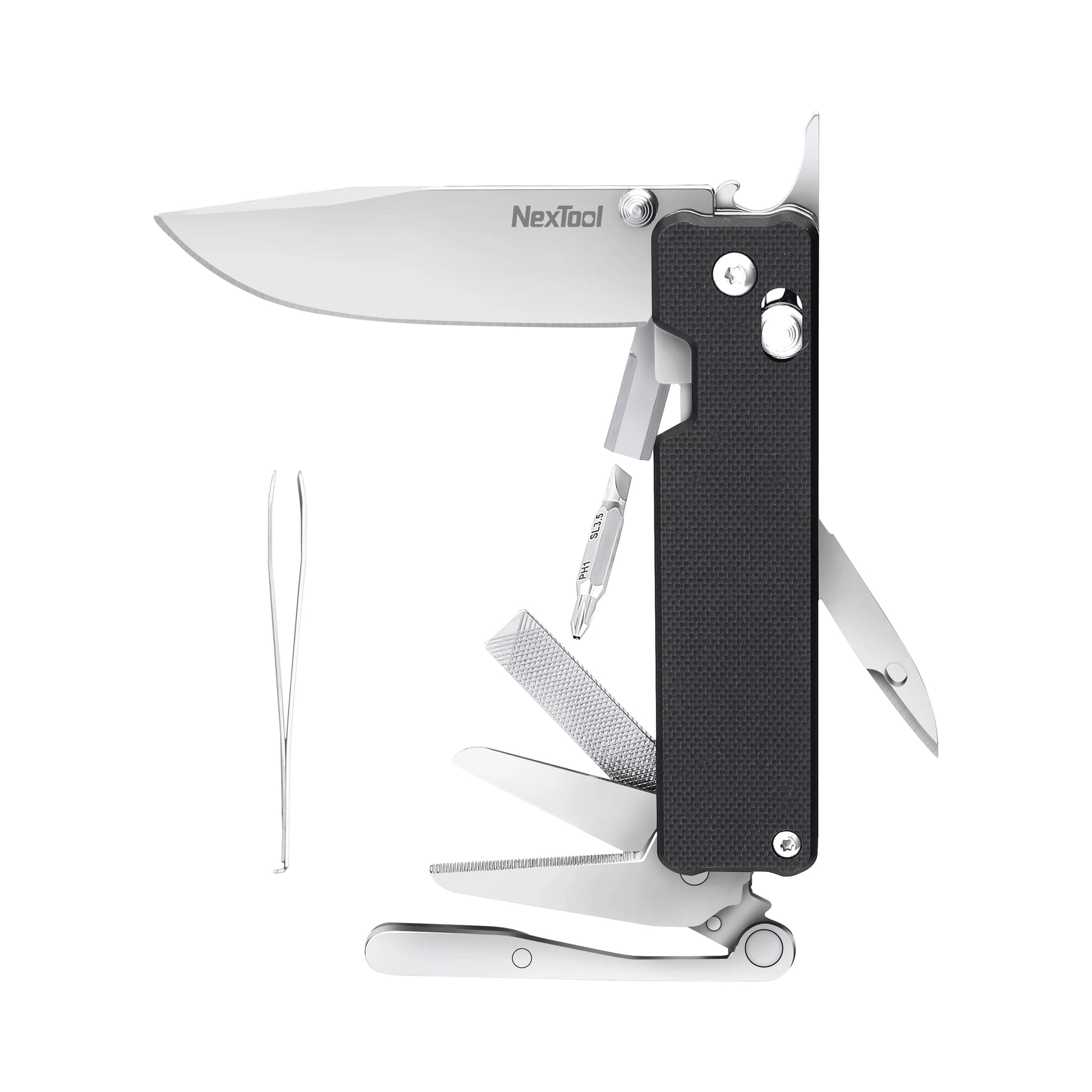 Nextool Knight K30 - 11-in-1 EDC Folding Knife with Sandvik 14C28N Steel Blade, 114g