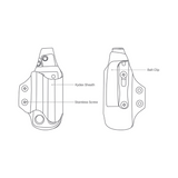 Nextool Kydex Sheath Lightweight Design - Only 38g for Comfortable All-Day Carry