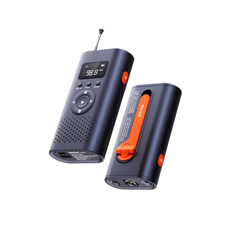 Nextool Leiyin Emergency Hand Crank Radio - 6-in-1 with FM/AM, 200 Lumens Flashlight, 4500mAh Power Bank, 227g