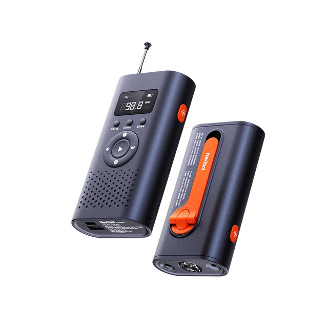 Nextool Leiyin Emergency Hand Crank Radio - 6-in-1 with FM/AM, 200 Lumens Flashlight, 4500mAh Power Bank, 227g