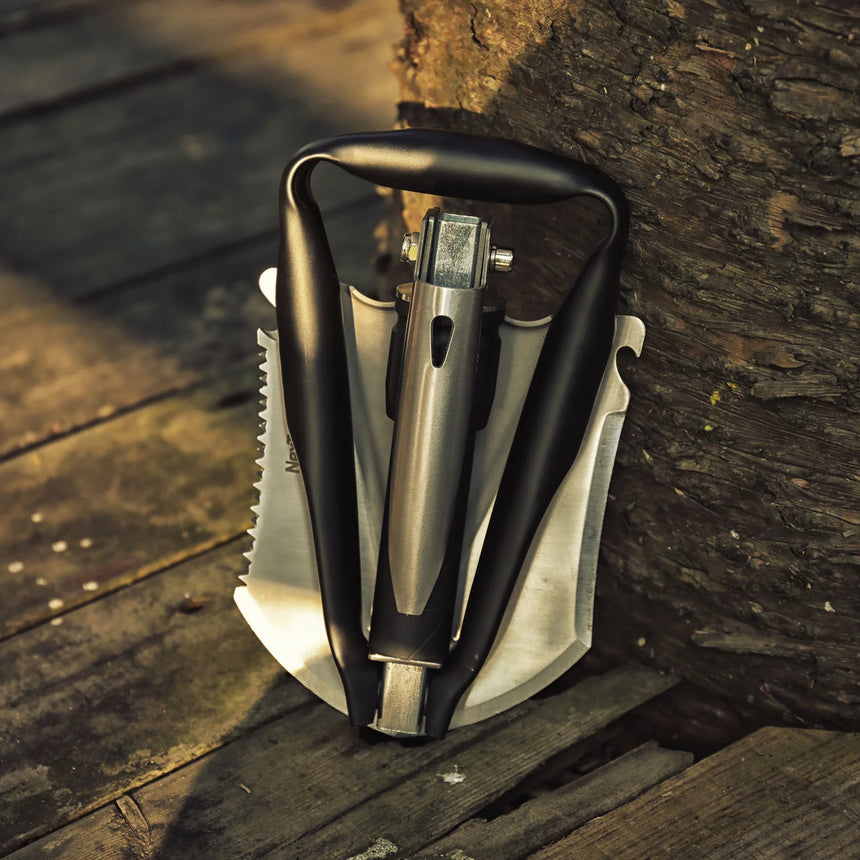 Nextool Mini Folding Shovel Three Pivot Points - Folds into Compact 21cm Form for Vehicle Trunk