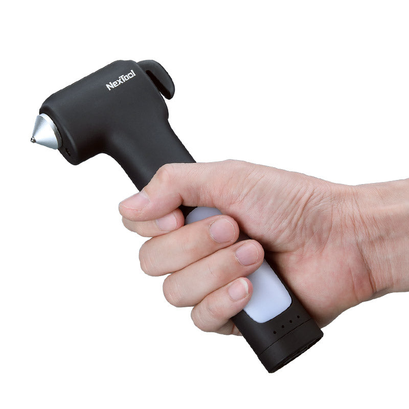 Nextool Rescue Hammer 4 Lighting Modes - White Light 150lm/18lm, Red Light 5lm and Red Flashing Warning