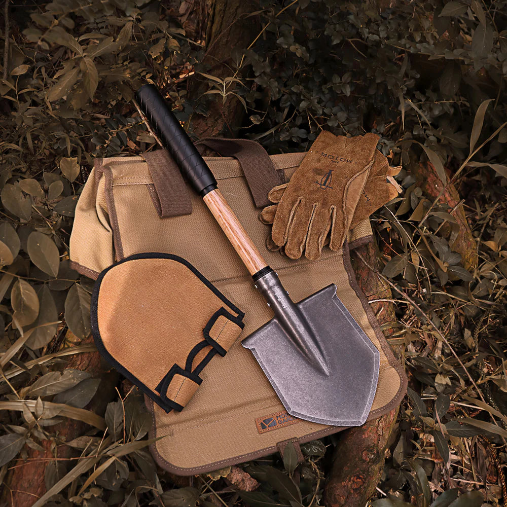 Nextool Retractable Shovel Steel Blade and Hardwood Handle - Fagus Sylvatica Tested to 40kg