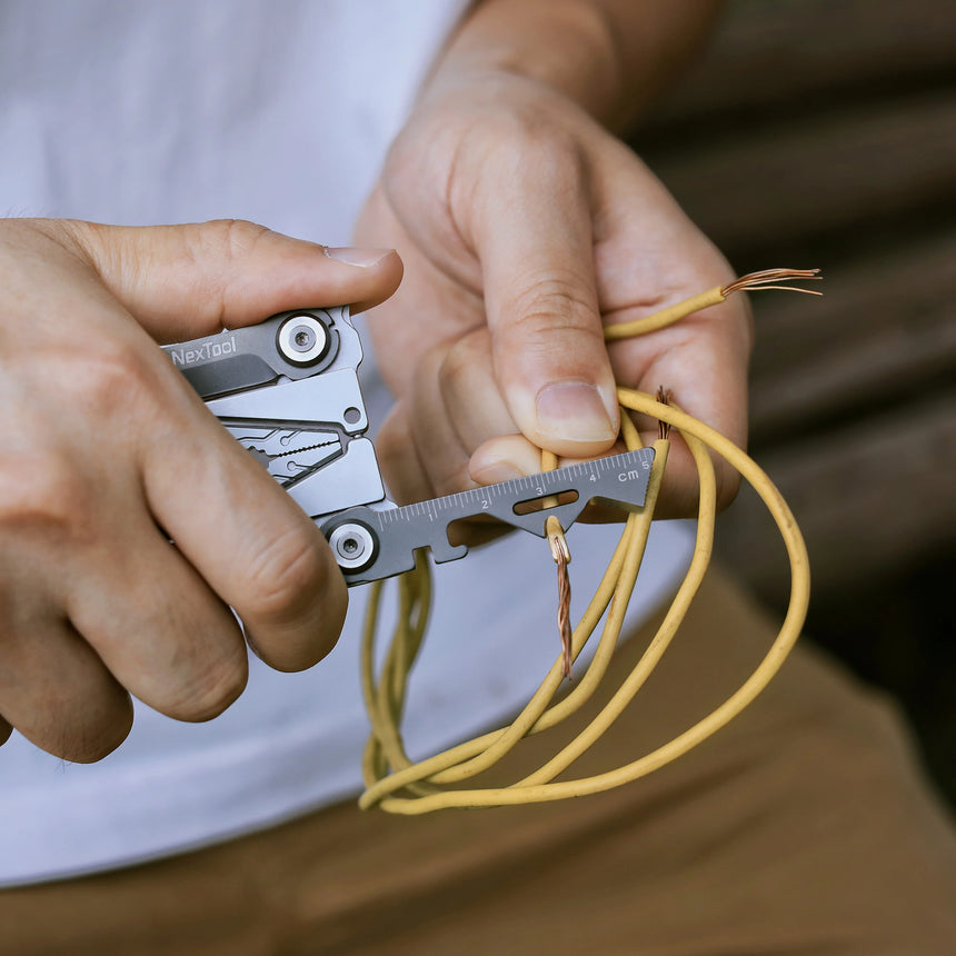 Nextool Silver Blade EDC Tool Titanium-Coated Surface - Sleek Etched Design Inspired by Circuitry