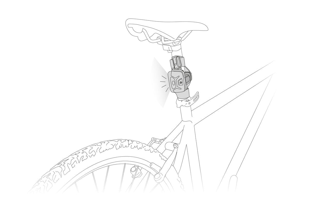 Petzl Bike Adapt - Attached to Bike Seat Diagram