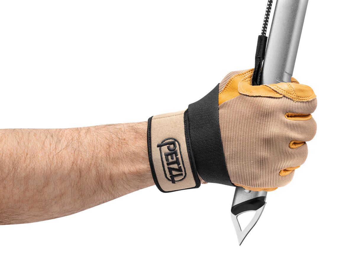 Petzl Glacier Linkin Ice Axe Gray - Model Gripping Bottom