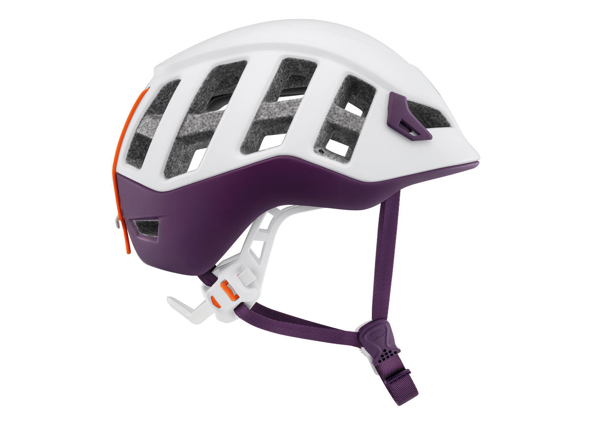 Petzl Meteora Women's Helmet White/Violet - Side View